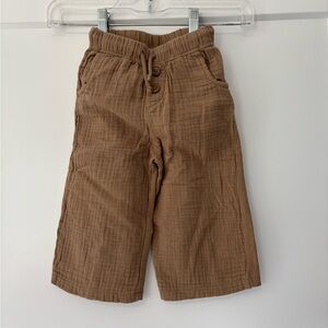 ZARA Muslin Cotton Dual Texture Wide Leg Sweatpant